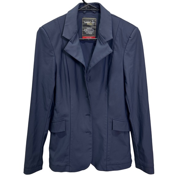Tredstep Solo Pro Navy Riding Jacket Equestrian Womens Size 4 *Needs Buttons* - Picture 1 of 10
